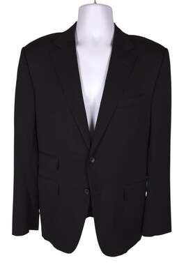 Gucci Wool Suit Jacket US 40R EU 50R Mens Black Logo Buttons $2950